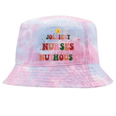 Jolliest Bunch Of Nurses Christmas Holiday Tie-Dyed Bucket Hat