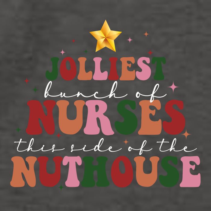 Jolliest Bunch Of Nurses Christmas Holiday Vector Backpack