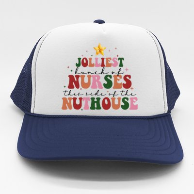 Jolliest Bunch Of Nurses Christmas Holiday Trucker Hat