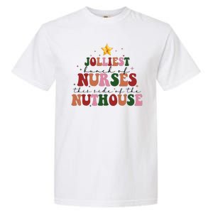 Jolliest Bunch Of Nurses Christmas Holiday Garment-Dyed Heavyweight T-Shirt