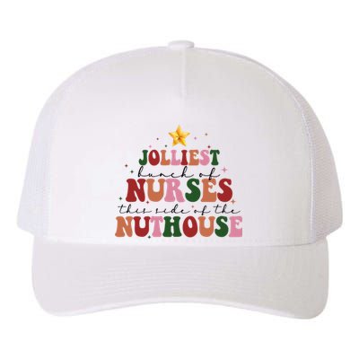 Jolliest Bunch Of Nurses Christmas Holiday Yupoong Adult 5-Panel Trucker Hat