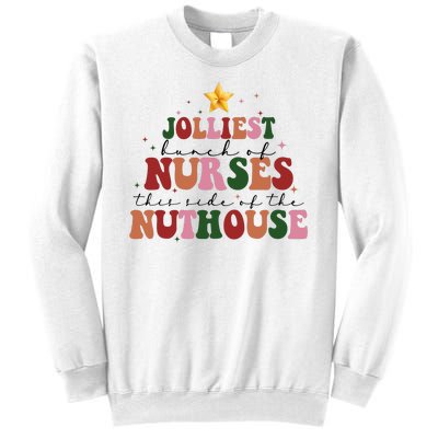 Jolliest Bunch Of Nurses Christmas Holiday Sweatshirt