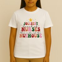 Jolliest Bunch Of Nurses Christmas Holiday T-Shirt