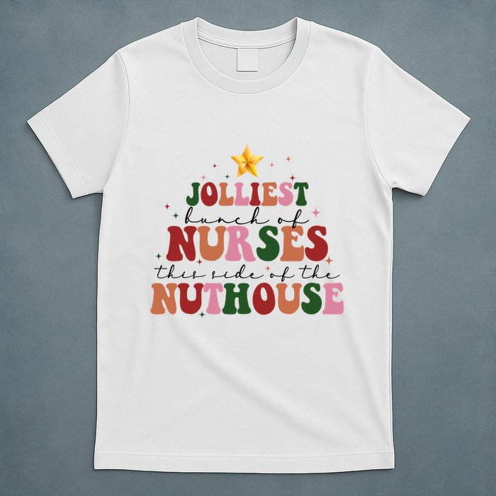 Jolliest Bunch Of Nurses Christmas Holiday T-Shirt