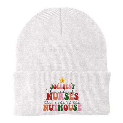 Jolliest Bunch Of Nurses Christmas Holiday Knit Cap Winter Beanie