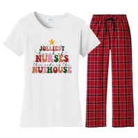 Jolliest Bunch Of Nurses Christmas Holiday Women's Flannel Pajama Set