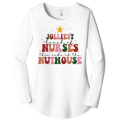 Jolliest Bunch Of Nurses Christmas Holiday Women's Perfect Tri Tunic Long Sleeve Shirt