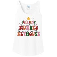 Jolliest Bunch Of Nurses Christmas Holiday Ladies Essential Tank