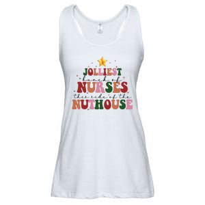 Jolliest Bunch Of Nurses Christmas Holiday Ladies Essential Flowy Tank