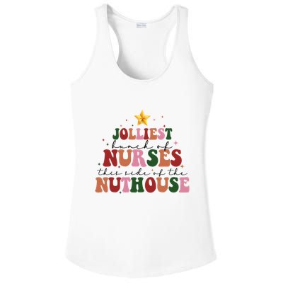 Jolliest Bunch Of Nurses Christmas Holiday Ladies PosiCharge Competitor Racerback Tank