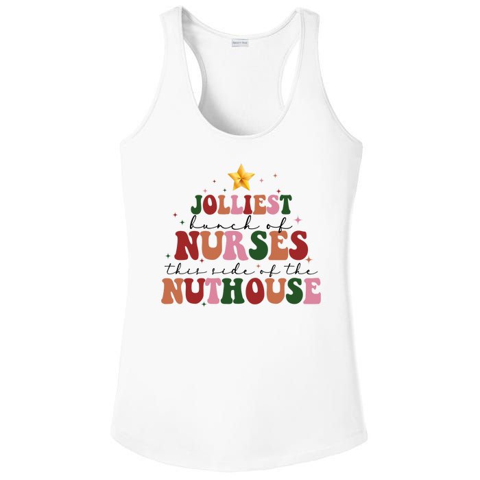 Jolliest Bunch Of Nurses Christmas Holiday Ladies PosiCharge Competitor Racerback Tank