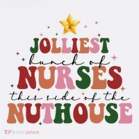 Jolliest Bunch Of Nurses Christmas Holiday Premium T-Shirt