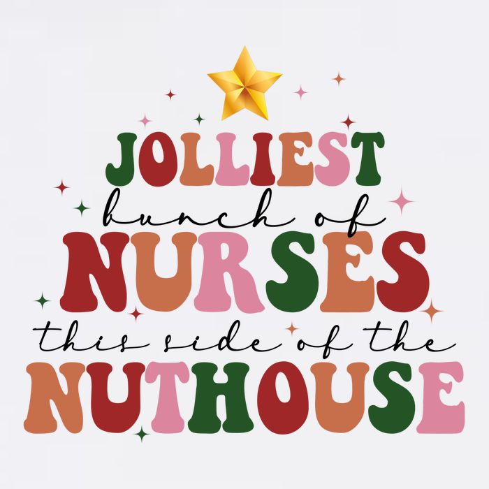 Jolliest Bunch Of Nurses Christmas Holiday Baby Bodysuit