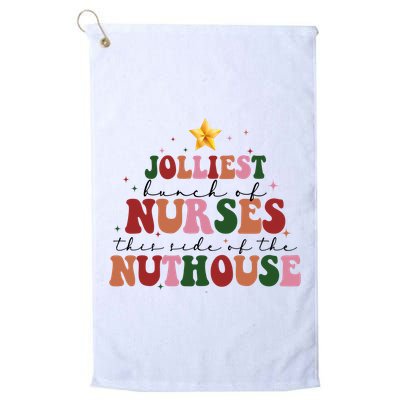 Jolliest Bunch Of Nurses Christmas Holiday Golf Towel
