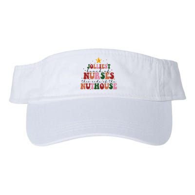 Jolliest Bunch Of Nurses Christmas Holiday Valucap Bio-Washed Visor