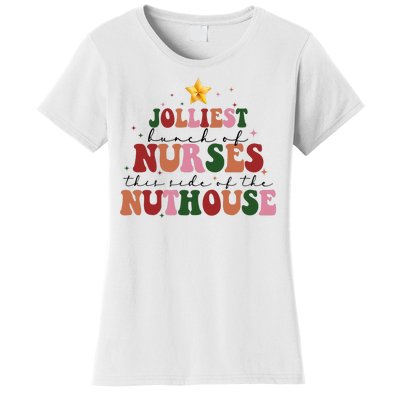 Jolliest Bunch Of Nurses Christmas Holiday Women's T-Shirt