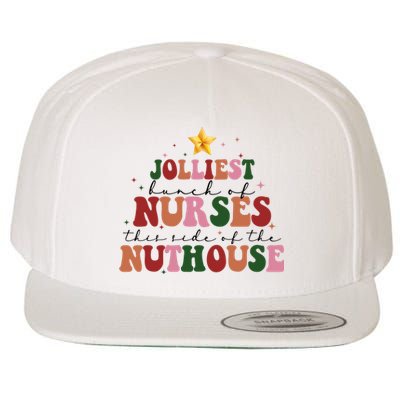 Jolliest Bunch Of Nurses Christmas Holiday Wool Snapback Cap