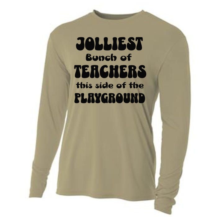 Jolliest Bunch Of Teachers This Side Of The Playground Women Cooling Performance Long Sleeve Crew