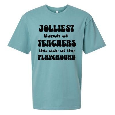 Jolliest Bunch Of Teachers This Side Of The Playground Women Sueded Cloud Jersey T-Shirt