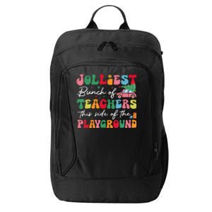 Jolliest Bunch Of Teachers This Side Of The Playground Xmas City Backpack