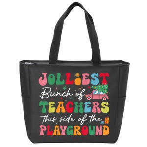 Jolliest Bunch Of Teachers This Side Of The Playground Xmas Zip Tote Bag