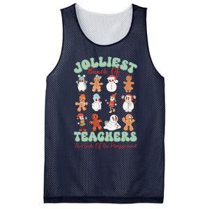 Jolliest Bunch Of Teachers This Side Of The Playground Xmas Mesh Reversible Basketball Jersey Tank