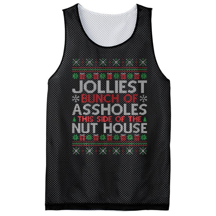 Jolliest Bunch Of Assholes This Side Of The Nut House Mesh Reversible Basketball Jersey Tank