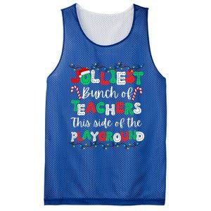 Jolliest Bunch Of Teachers This Side Of The Playground Mesh Reversible Basketball Jersey Tank