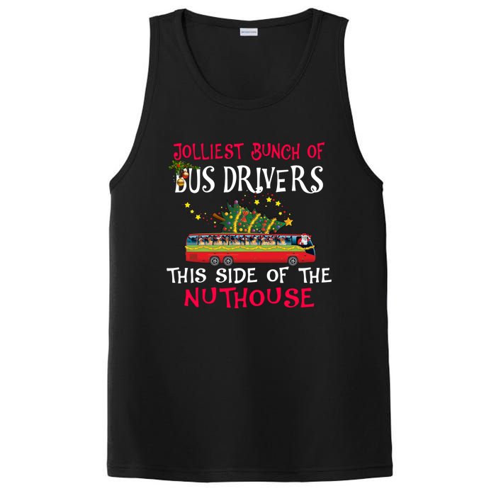 Jolliest Bunch Of Bus Drivers This Side Of The Nuthouse Merry Christmas PosiCharge Competitor Tank