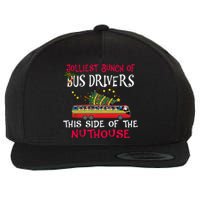 Jolliest Bunch Of Bus Drivers This Side Of The Nuthouse Merry Christmas Wool Snapback Cap