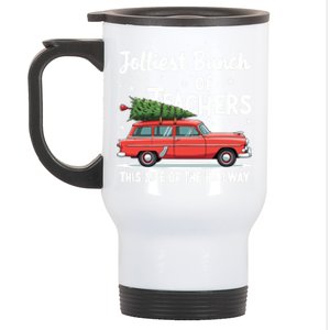 Jolliest Bunch Of Teachers This Side Of The Hallway Xmas Stainless Steel Travel Mug