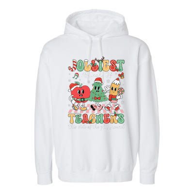 Jolliest Bunch Of Teachers This Side Of The Playground Xmas Garment-Dyed Fleece Hoodie