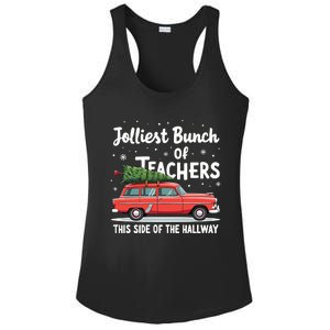 Jolliest Bunch Of Teachers This Side Of The Hallway Xmas Pj Ladies PosiCharge Competitor Racerback Tank