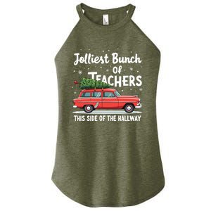 Jolliest Bunch Of Teachers This Side Of The Hallway Xmas Pj Women's Perfect Tri Rocker Tank