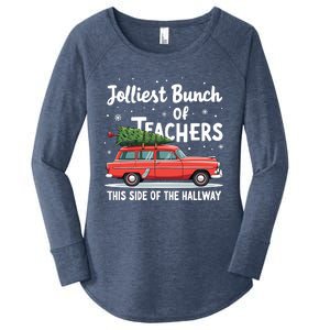 Jolliest Bunch Of Teachers This Side Of The Hallway Xmas Pj Women's Perfect Tri Tunic Long Sleeve Shirt