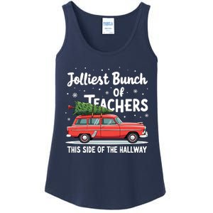 Jolliest Bunch Of Teachers This Side Of The Hallway Xmas Pj Ladies Essential Tank