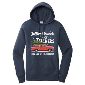 Jolliest Bunch Of Teachers This Side Of The Hallway Xmas Pj Women's Pullover Hoodie