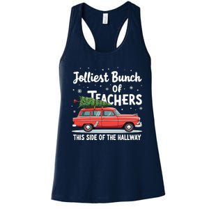 Jolliest Bunch Of Teachers This Side Of The Hallway Xmas Pj Women's Racerback Tank