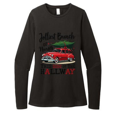 Jolliest Bunch Of Nurses This Side Of The Hallway Funny Xmas Womens CVC Long Sleeve Shirt