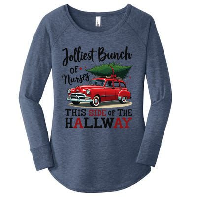 Jolliest Bunch Of Nurses This Side Of The Hallway Funny Xmas Women's Perfect Tri Tunic Long Sleeve Shirt