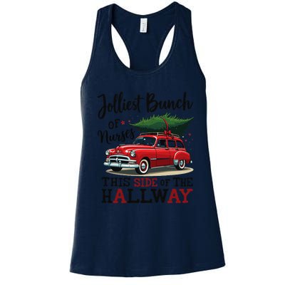 Jolliest Bunch Of Nurses This Side Of The Hallway Funny Xmas Women's Racerback Tank