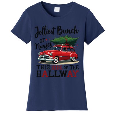 Jolliest Bunch Of Nurses This Side Of The Hallway Funny Xmas Women's T-Shirt