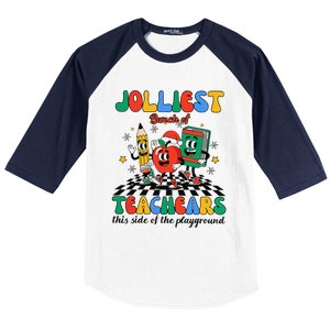 Jolliest Bunch Of Teachers This Side Of The Playground Xmas Baseball Sleeve Shirt