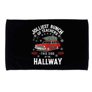 Jolliest Bunch Of Teachers This Side Of The Hallway Xmas Microfiber Hand Towel