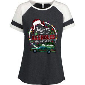 Jolliest Bunch Of Assholes This Side Of The Nut House Enza Ladies Jersey Colorblock Tee