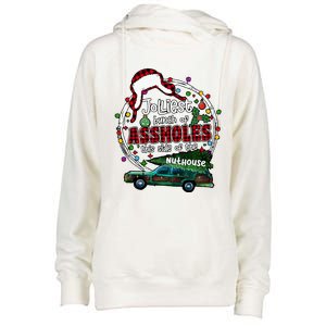 Jolliest Bunch Of Assholes This Side Of The Nut House Womens Funnel Neck Pullover Hood