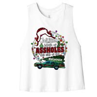 Jolliest Bunch Of Assholes This Side Of The Nut House Women's Racerback Cropped Tank