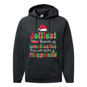 Jolliest Bunch Of Lunch Ladies Of Playground Xmas Colorful Performance Fleece Hoodie