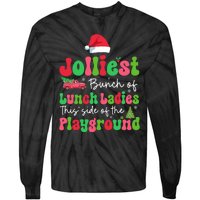 Jolliest Bunch Of Lunch Ladies Of Playground Xmas Colorful Tie-Dye Long Sleeve Shirt