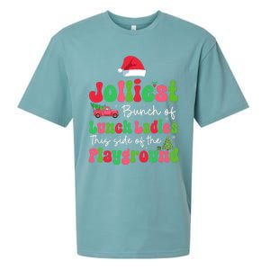 Jolliest Bunch Of Lunch Ladies Of Playground Xmas Colorful Sueded Cloud Jersey T-Shirt